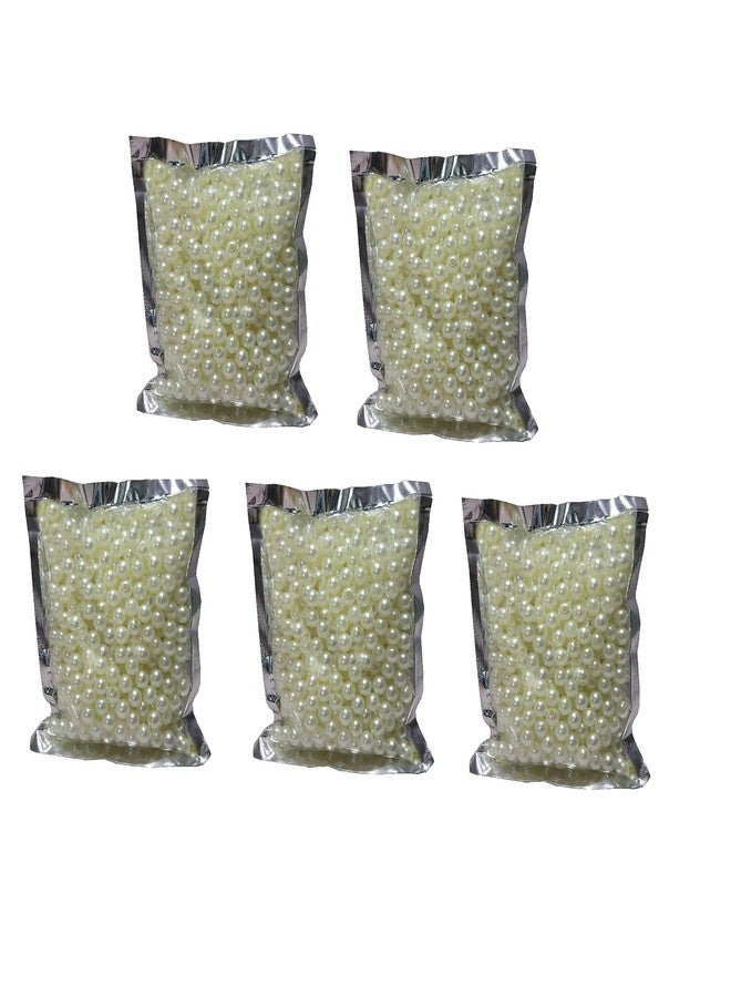 Utkarsh Pack of 500 Gram (1250 Approx) 8mm Off-White Pearl Bead Moti Balls Craft Material for Artificial Jewellery Making Beading Scrap Booking Craftworks and Decorations - Image 3